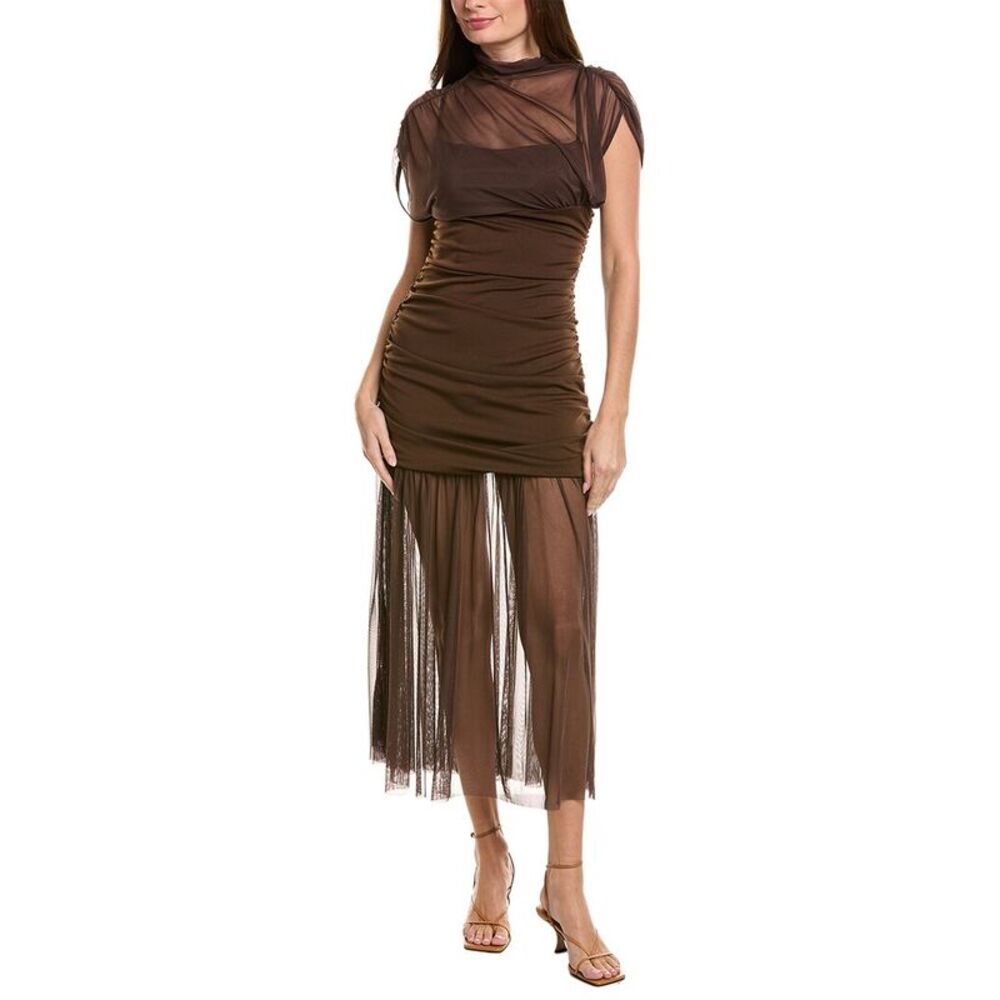 Ipponelli Womens Midi Dress, Brown